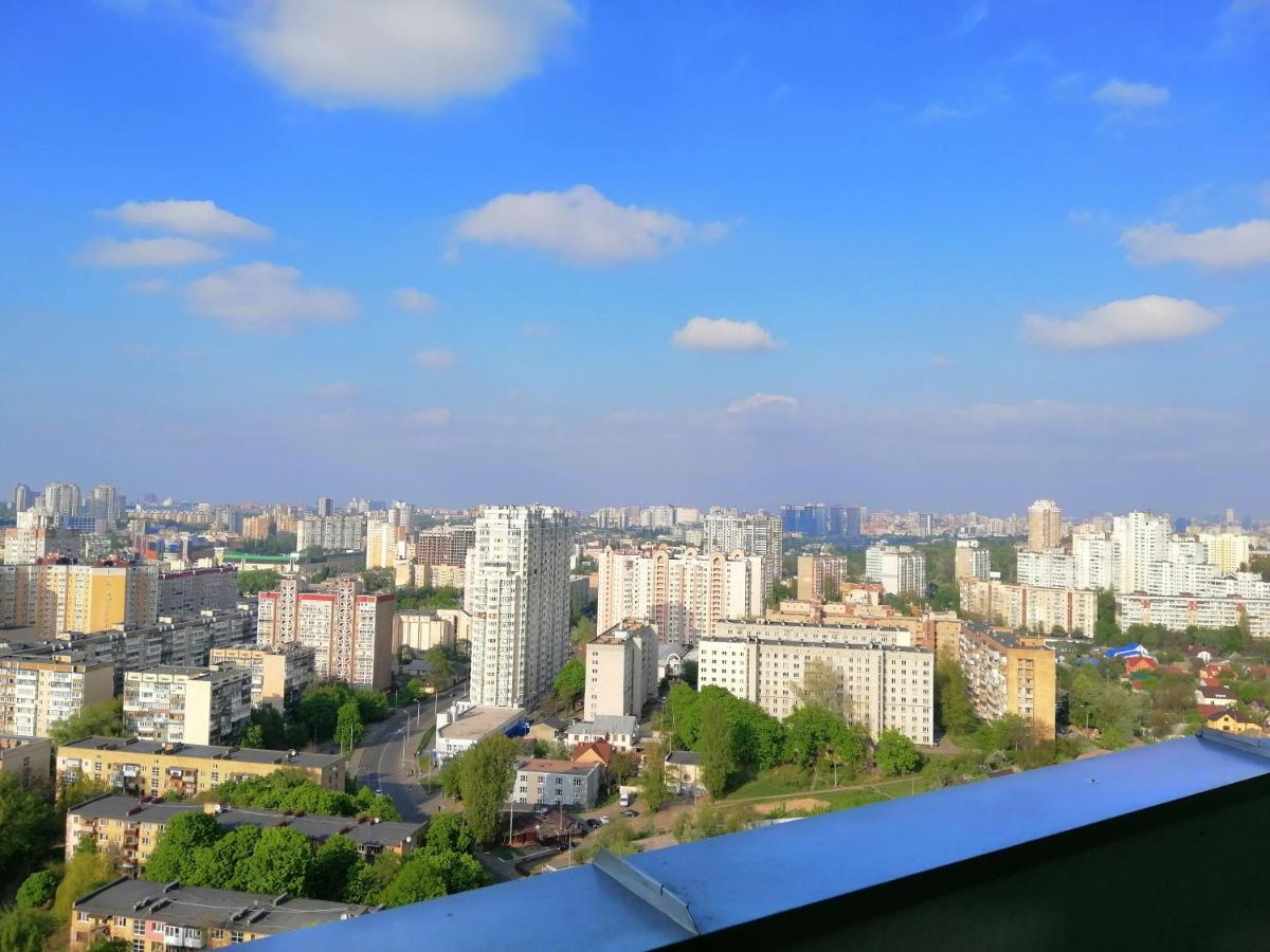 Видовая 25Й Этаж. Новый Дом. Шалимова, Isida. Шулявская, Гарматная, Индустриальный Мост. Космополитан. Большевик. Жд Вокзал. Kijów Zewnętrze zdjęcie